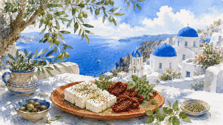 ギリシャと地中海のオリーブ — 風景